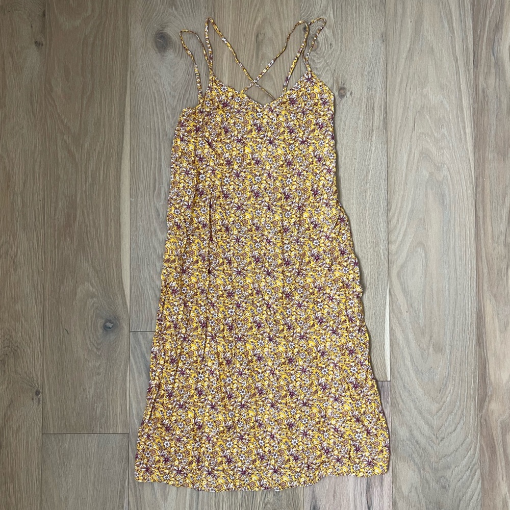 Floral yellow dress